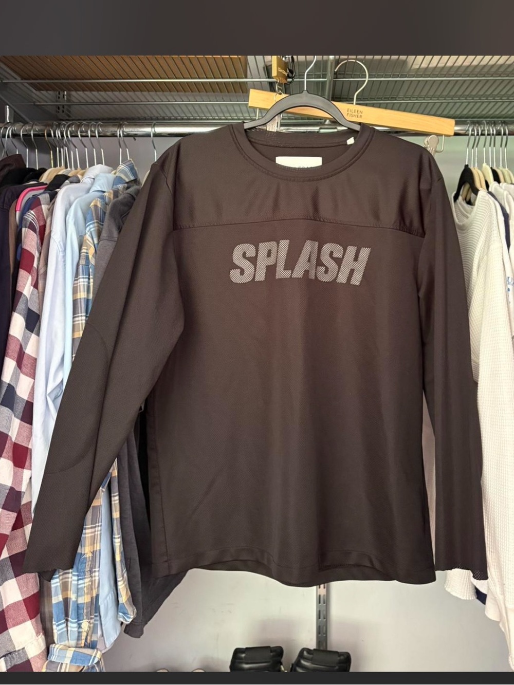 Our Legacy Black Long-Sleeve 'SPLASH' 
Shirt
